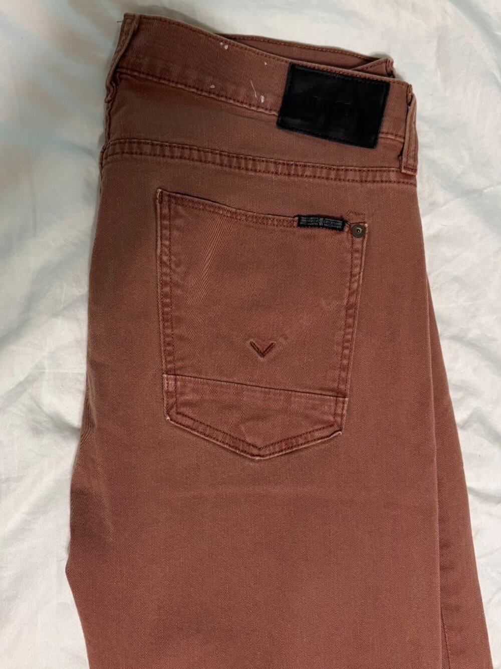 Hudson Jeans Men's Dusty Rose/Mauve Straight Leg Denim - Made in USA - Size 34